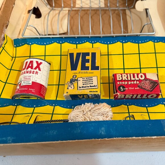 Vintage Kidd-E-Kitchen Amsco Doll E Toys Cardboard Box Toy Ajax Vel Brillo etc. - Picture 13 of 13